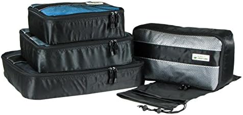 Born to Venture Travel Packing Cubes Men's Black 6-Pc Value Set