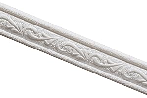 milochic Self Adhesive Wall Border Flexible Molding Trim,Diamond Painting Frame Edge Decoration,Wall Waist Lines 3D Wallpaper Border for Home Office DIY Decoration,90x 1.6in(White)
