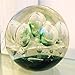 WHW Whole House Worlds Emerald Green Dynamic Bubbles, Paperweight, Handcrafted Art Glass, 3 1/2 Inches