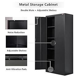BESFUR Metal Storage Cabinet, 72" H x 36" W x 18" D