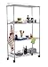 TRINITY EcoStorage Heavy Duty 4-Tier Adjustable Wire Shelving with Wheels & Backstands for Kitchen Organization, Garage Shelf Rack, NSF Certified, 800 to 3200 Pound Capacity, 48