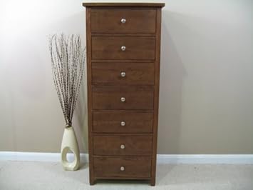 Dark Solid Oak Tall Chest Of Drawers 1149 Amazon Co Uk Kitchen