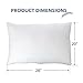 Queen Gel Fiber Bed PIllow for Sleeping - Soft Down Alternative Fill with Cotton Cover - Hypoallergenic .9 Micro Denier Fill (Queen Size, Soft) Crafted in The USA (Dobby Stripe Cotton Cover)