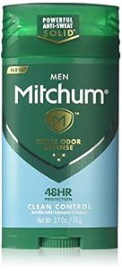 Image of Mitchum Men Advanced Control, Clean Control Invisible Solid 2.7 Ounce (Pack of 2)