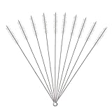 Tube Brush - Aieve 10 Pack 8 inch Drinking Straws Brushes Pipes Brush Stainless Steel Tumbler Brushes Reusable Long Nylon Cleaning Brush Set for Glass Baby Bottles Straws Cleaner