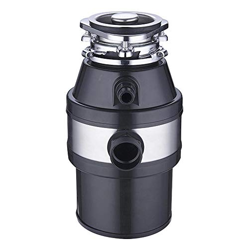 WeChef Garbage Disposal with Power Cord for Kitchen Waste Operation Continuous Feed 1 HP 2600 RPM Disposer Black