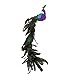 Kurt Adler Large Purple/Blue Feather Peacock on Clip, Multicolor, 26 Inches