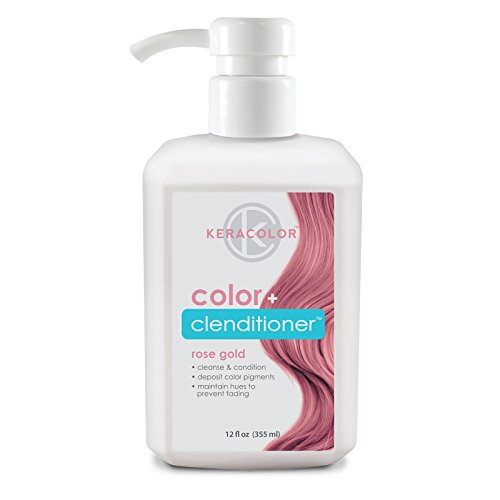 Keracolor Color Plus Clenditioner, Rose Gold, 12 Fluid Ounce