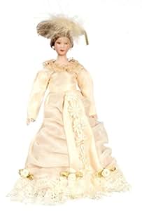 Amazon.es: Dama con vestido en café y crema de porcelana victoriana en