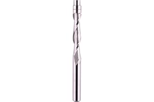 Jiiolioa SX2133 Spiral Flush Trim Router Bit 1/4-Inch Shank Up Cut Solide Carbide CNC Router Bits 1/4" x1-3/8"x1/4"x3"