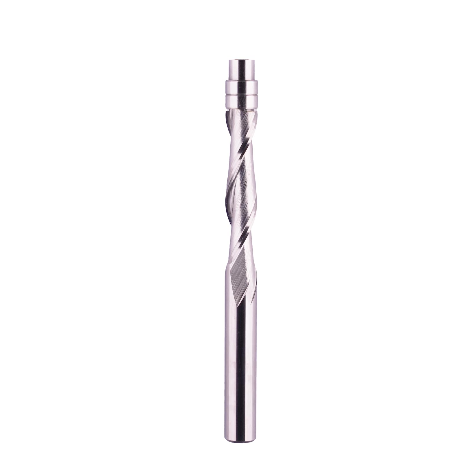 Jiiolioa SX2133 Spiral Flush Trim Router Bit 1/4-Inch Up Cut 1/4"x1-3/8"x1/4"x3"