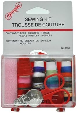 GREAT LAKES WHOLESALE 6253201350 Hard Plastic Travel Sewing Kit in Recolorable Case with Thread Scissors by GREAT LAKES WHOLESALE