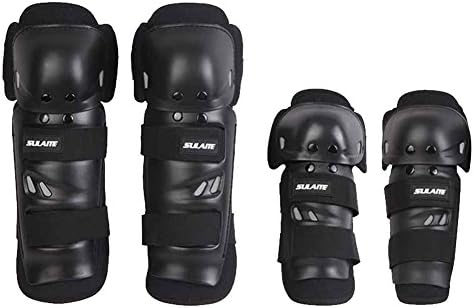 Yayoshow 4Pcs Kit Adult Elbow Knee Shin Armor Guard Pads Protector for Motorcycle Bike BMX Protective Gear