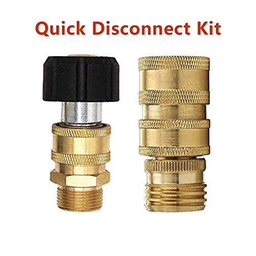 EDOU Pressure Washer Adapter Set,Quick Disconnect Kit, M22 Swivel to 3/8'' Quick Connect, 3/4" to Quick Release, 8-Pack