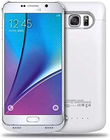 Note 5 Estuche Protector Blanco con Batería Incluida, 4200mAh Cargador Protector con Batería de Reserva para Samsung Galaxy Note 5 Protector Recargable