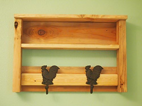 Muli-purpose rack with rooster hooks and a clear finish. (mp-4)