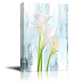 Canvas Print Wall Art - Calla on Retro Style Background - Gallery Wrap Modern Home Art | Ready to Hang - 16x24 inches