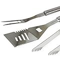 Latest 3pc BBQ Grill Accessories Set - Lifetime Replacement Warranty - Complete Grilling Solution Set With Spatula, Tongs and Fork - Ranked No.1 Barbecue Tools Gifts
