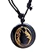 Howling Wolf Spirit Totem Amulet Surfing Synthetic Bone Pendant Necklace