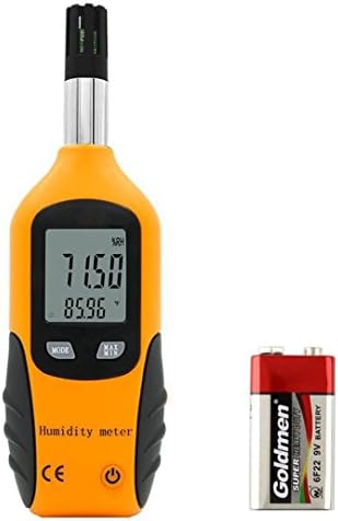 Digital Hygrometer Thermometer, Temperature Humidity Monitor Gauge Meter Psychrometer with Dew Point &amp; Wet Bulb (Battery Included)