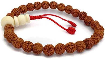Rudraksha Seeds Stretch Wrist Mala Bracelet for Meditation and Yoga