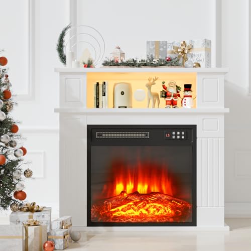 BOSSIN Electric Fireplace with Mantel