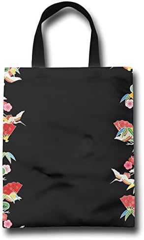 Lqzdqa Japanese Floral Pattern Fashion Reusable Shopping Bags Eco Friendly Durable Reticule