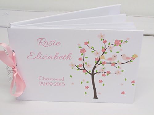 PERSONALISED BABY GIRLS CHRISTENING/NAMING DAY BAPTISM/GUEST BOOK /SCRAPBOOK & FREE Delivery in the UK