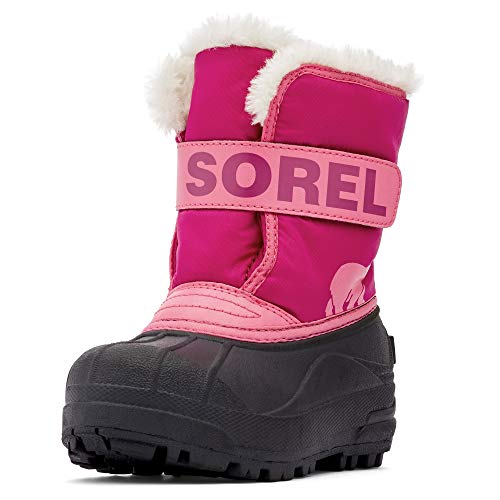 Sorel - Youth Snow Commander Snow Boots for Kids, Tropic Pink, Deep Blush, 6 M US