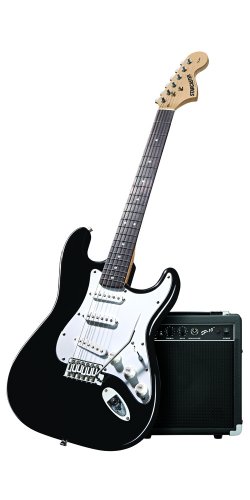 Fender Starcaster Strat Pack Electric Guitar with Amp and Accessories (Black) (OLD MODEL)