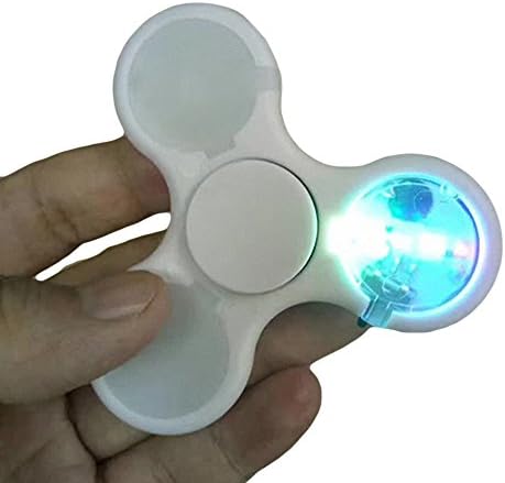 64 Changing Patterns LED Light Tri Fidget Spinners With On/off Switch Hand Toy for Kids And Adults Stress Reducer/ADD/ADHD/Anxiety/Boredom