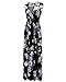 OUGES Women's V-Neck Sleeveless Pocket Casual Maxi Dress(Black-01,L)