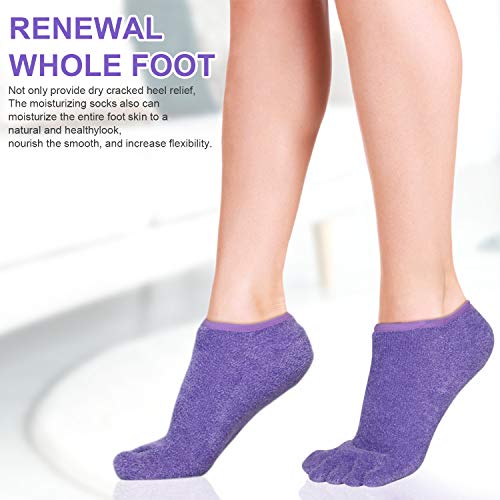 Moisturizing Socks,Soft Moisturizing Gel Socks,5 Toe Socks,Gel Spa