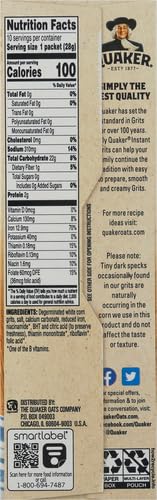 QUAKER INSTANT GRITS, ORIGINAL, 0.98OZ PACKETS (10 PACK)