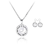 I Love You To The Moon And Back Necklace Sterling Silver Look Silver Necklace and Earrings Set, Its Suited for Anniversary, Couples, Etsy or Best Friends Gifts! Jewelry Is Suitable for Birthdays, Gifts for Her, or a Sentimental Wedding Gift!