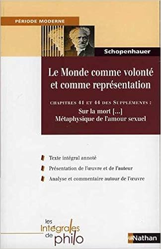Int Phil 37 Monde Volonte Repr Integrales De Philo French Edition Schopenhauer Arthur Lefranc Jean Amazon Com Books