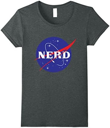 Womens Vintage NASA Nerd Shirt XL Dark Heather