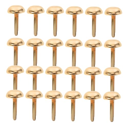 Gadpiparty 100Pcs Mini Brads for Crafts Stylish Mushroom Fasteners Round Head Decorative Brads User Friendly for DIY Projects Reliable and Durable for Scrapbooking and Handcrafts