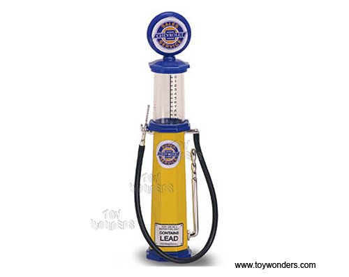 Yatming - Cylinder Gas Pump Chevy (1/18 scale diecast model, Yellow) 98642 diecast motorcycles and cars
