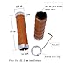 KINGOU Brown Leather Handlebar Grip for Bicycle/Fixed Gear/Mountain/Folding Bike Double Lock-on Bar Grip