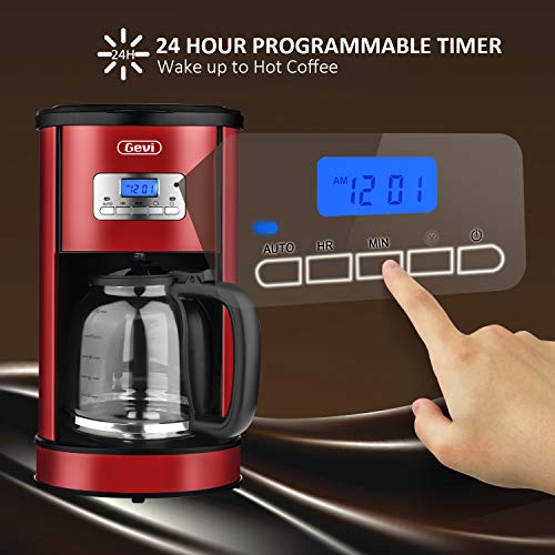 Gevi Coffee Maker 12 Cup, Programmable Drip Coffee Machine with Coffee