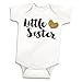 Bump and Beyond Designs Baby-Girls Little Sister Leotard Outfits White, 0-3 Months