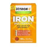 Vitron-C High Potency Iron Supplement with Vitamin C, LimitedSet Pack of 3 (180 Count Total)