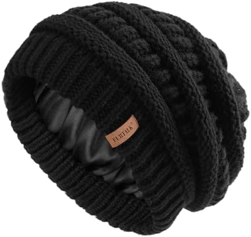 Unisex Winter Chunky Soft Stretch Cable Knit Slouch Beanie Skully