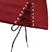 Almaree Woman's Sexy Cutout Lace Up High Waist Slim Fit Tight Mini Skirt Wine M