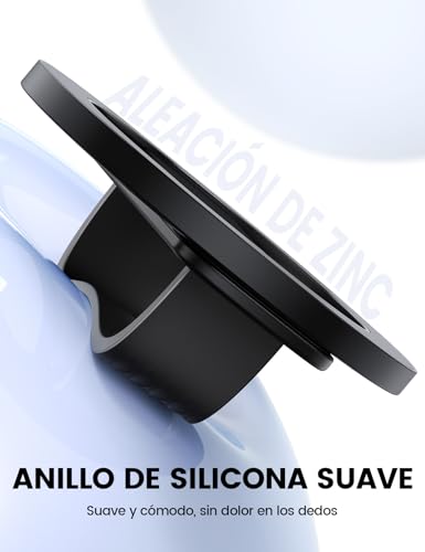 Lamicall Anillo Magnético para Celular - [Lazo de Silicona Suave] Soporte Vertical mag Safe Ring Holder, Soporte Magnético para Celular, mag Safe Ring Compatible con iPhone 17/16/15 Serie y y Android