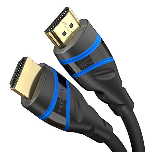 KabelDirekt – 10K & 8K HDMI Cable – 13ft, Available in 1.5-15ft – Certified, Developed in Germany (Ultra High Speed HDMI 2.1 Cable, for PC and PS5/Xbox, Monitor or TV – Blue/Black)