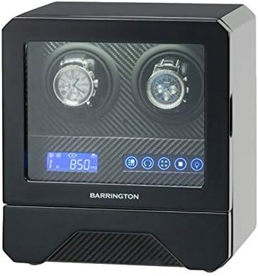 BARRINGTONAutomatic Watch Winder for 2 Watches - Solid, Premium Watch Winder Box with a Super Quiet Motor, Includes AC Adapter Winding Watches Since Since 2009