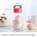 UPSTYLE 3-Piece 6oz Small Water Bottle Food Grade Plastic Mini Cute Juice Travel Mugs Sports Wide Mouth Cups in Bulk for Milk/Coffee/Tea Kitchen Storage for Snacks Lunch Box (3 colors)