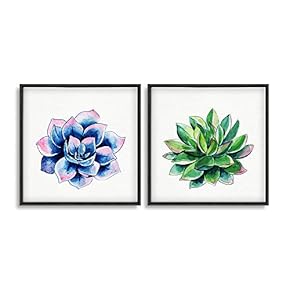 Framed Canvas Wall Art for Living Room, Bedroom Plant Theme Canvas Prints for Home Decoration Ready to Hang - 16"x16"x2 Panels